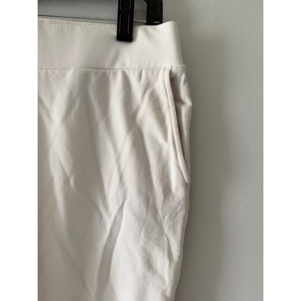 Pure Jill J.JIll Womens Affinity French Terry Slim Crop Size Small White Legging - Picture 3 of 5
